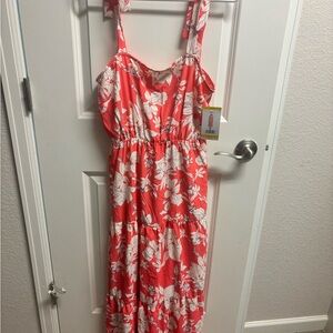 Sanctuary Red and White Floral Dress